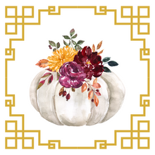 Load image into Gallery viewer, PREORDER Acrylic Serving Tray - FALL COLLECTION - Pumpkin Flowers SHIPS 11/20
