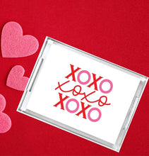Load image into Gallery viewer, Acrylic Serving Tray - Valentine&#39;s Day - XOXO
