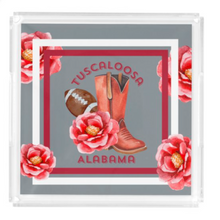 Load image into Gallery viewer, Acrylic Serving Tray - Gameday STATE FLOWER - TUSCALOOSA ALABAMA
