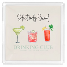 Load image into Gallery viewer, PREORDER Acrylic Serving Tray - Cocktail Collection - DRINKING CLUB SHIPS 11/20
