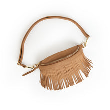 Load image into Gallery viewer, Removable Fringe Western Style Suede Bum Sling Hip Bag
