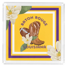 Load image into Gallery viewer, Acrylic Serving Tray - Gameday STATE FLOWER - BATON ROUGE LOUISIANA
