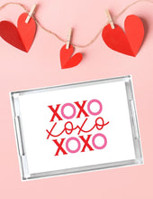 Load image into Gallery viewer, Acrylic Serving Tray - Valentine&#39;s Day - XOXO
