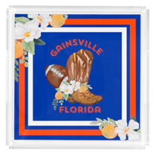 Load image into Gallery viewer, Acrylic Serving Tray - Gameday STATE FLOWER - GAINSVILLE FLORIDA
