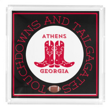 Load image into Gallery viewer, Acrylic Serving Tray - Gameday Boots Ready - ATHENS GEORGIA
