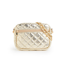 Load image into Gallery viewer, Emma Quilted Small Crossbody Bag with Gold Chain Strap
