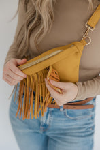 Load image into Gallery viewer, Removable Fringe Western Style Suede Bum Sling Hip Bag
