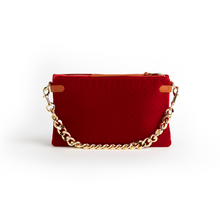 Load image into Gallery viewer, Velvet Envelope Bag with Gold Chain
