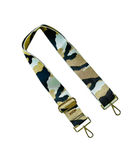 Load image into Gallery viewer, Camo Print Adjustable Bag Strap - Gold Hardware - 10 colors available
