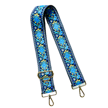 Load image into Gallery viewer, Embroidered Guitar Straps - Assorted Prints + Florals - 10 Available
