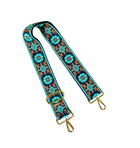 Embroidered Guitar Straps - Assorted Prints + Florals - 10 Available