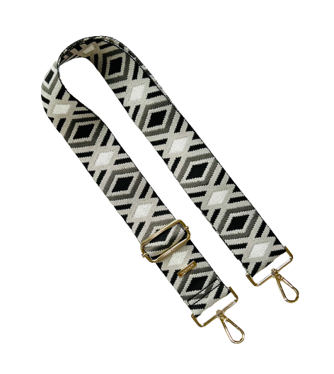 Diamond Embroidered Guitar Purse Strap - 3 Colors available