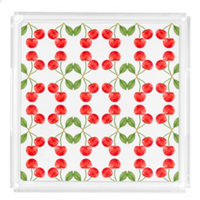 Load image into Gallery viewer, PREORDER Acrylic Serving Tray - SUMMER VIBES - CHERRIES SHIPS 11/20
