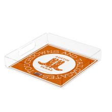 Load image into Gallery viewer, PREORDER Acrylic Serving Tray - Gameday Boots Ready - AUSTIN TEXAS SHIPS 11/20
