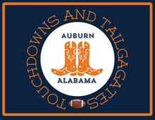 Load image into Gallery viewer, PREORDER Acrylic Serving Tray - Gameday Boots Ready - AUBURN ALABAMA SHIPS 11/20
