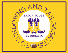 Load image into Gallery viewer, PREORDER Acrylic Serving Tray - Gameday Boots Ready - BATON ROUGE LOUISIANA SHIPS 11/20
