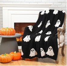 Load image into Gallery viewer, Halloween Ghost Luxe Throw Blanket
