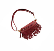 Load image into Gallery viewer, Removable Fringe Western Style Suede Bum Sling Hip Bag
