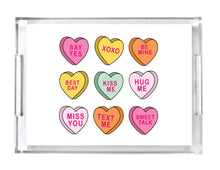 Load image into Gallery viewer, Acrylic Serving Tray - Valentine&#39;s Day - Conversation Hearts
