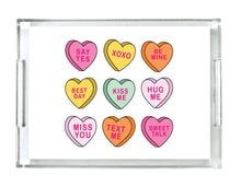 Load image into Gallery viewer, PREORDER Acrylic Serving Tray - Valentine&#39;s Day - Conversation Hearts SHIPS 11/20
