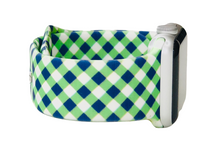 Load image into Gallery viewer, Green and Navy Gingham Apple Watch Band
