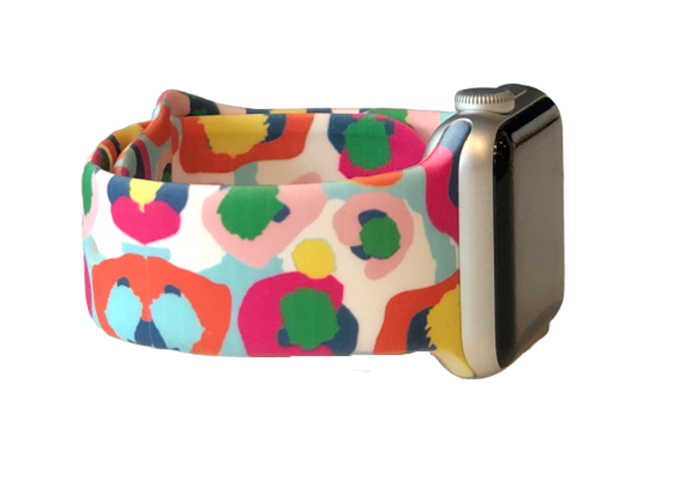 Multi Color Cheetah Apple Watch Band