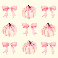 Load image into Gallery viewer, PREORDER Acrylic Serving Tray - FALL COLLECTION - Pink Pumpkins + Bows SHIPS 11/20
