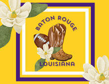 Load image into Gallery viewer, Acrylic Serving Tray - Gameday STATE FLOWER - BATON ROUGE LOUISIANA
