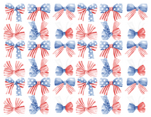 Load image into Gallery viewer, PREORDER Acrylic Serving Tray - PATRIOTIC BOWS - 4TH OF JULY SHIPS 11/20
