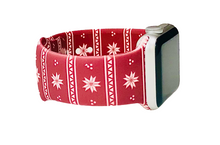 Load image into Gallery viewer, Red Snowflake Apple Watch Band
