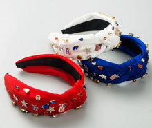 Load image into Gallery viewer, Patriotic Headbands - Red, White &amp; Blue
