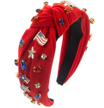 Load image into Gallery viewer, Patriotic Headbands - Red, White &amp; Blue
