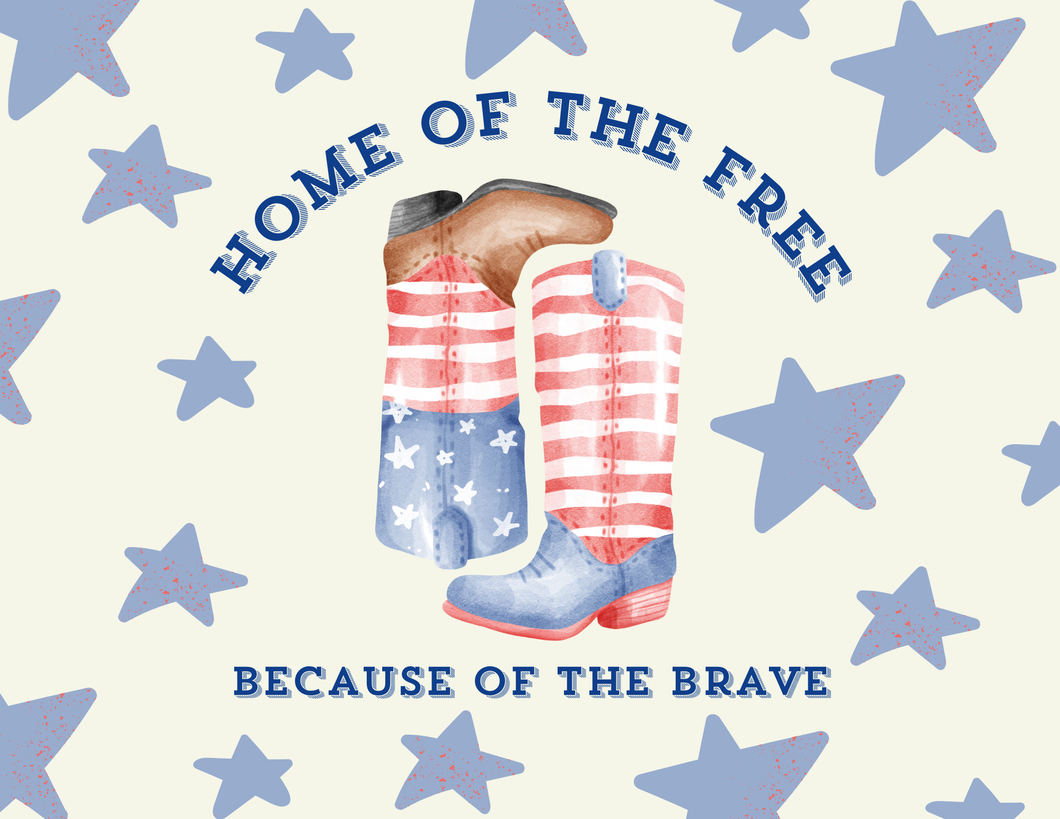 PREORDER Acrylic Serving Tray - PATRIOTIC BOOTS - BRAVE BOOTS SHIPS 11/20