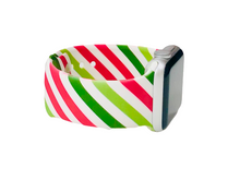 Load image into Gallery viewer, Green Red Stripe Apple Watch Band
