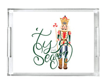 Load image into Gallery viewer, Acrylic Serving Tray - HOLIDAY COLLECTION -Blue Nutcracker &#39;Tis the Season
