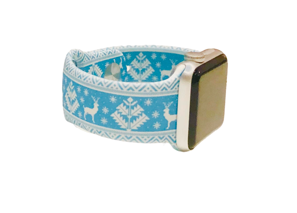 Blue Snowflake Apple Watch Band