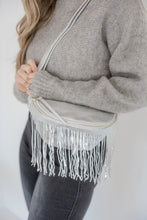 Load image into Gallery viewer, Metallic Removable Fringe Western Style Suede Bum Sling Hip Bag
