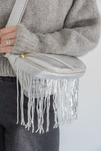 Load image into Gallery viewer, Metallic Removable Fringe Western Style Suede Bum Sling Hip Bag
