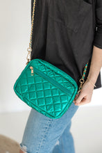 Load image into Gallery viewer, Emma Quilted Small Crossbody Bag with Gold Chain Strap
