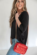 Load image into Gallery viewer, Emma Quilted Small Crossbody Bag with Gold Chain Strap
