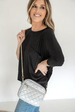 Load image into Gallery viewer, Emma Quilted Small Crossbody Bag with Gold Chain Strap
