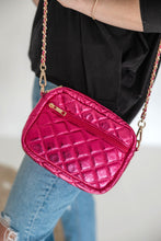 Load image into Gallery viewer, Emma Quilted Small Crossbody Bag with Gold Chain Strap
