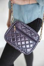 Load image into Gallery viewer, Emma Quilted Small Crossbody Bag with Gold Chain Strap
