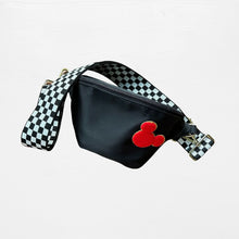 Load image into Gallery viewer, Mickey Edit - Checkerboard Straps with Chenille Mickey Patch
