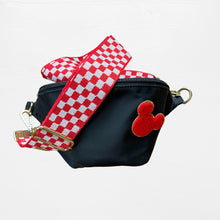 Load image into Gallery viewer, Mickey Edit - Checkerboard Straps with Chenille Mickey Patch
