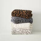 Load image into Gallery viewer, Luxe Leopard Throw Blanket - Stone Leopard
