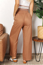 Load image into Gallery viewer, Double Take Drawstring Smocked Waist Wide Leg Pants
