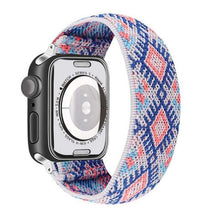 Load image into Gallery viewer, Purple Aztec Adjustable Fabric Apple Watch Band
