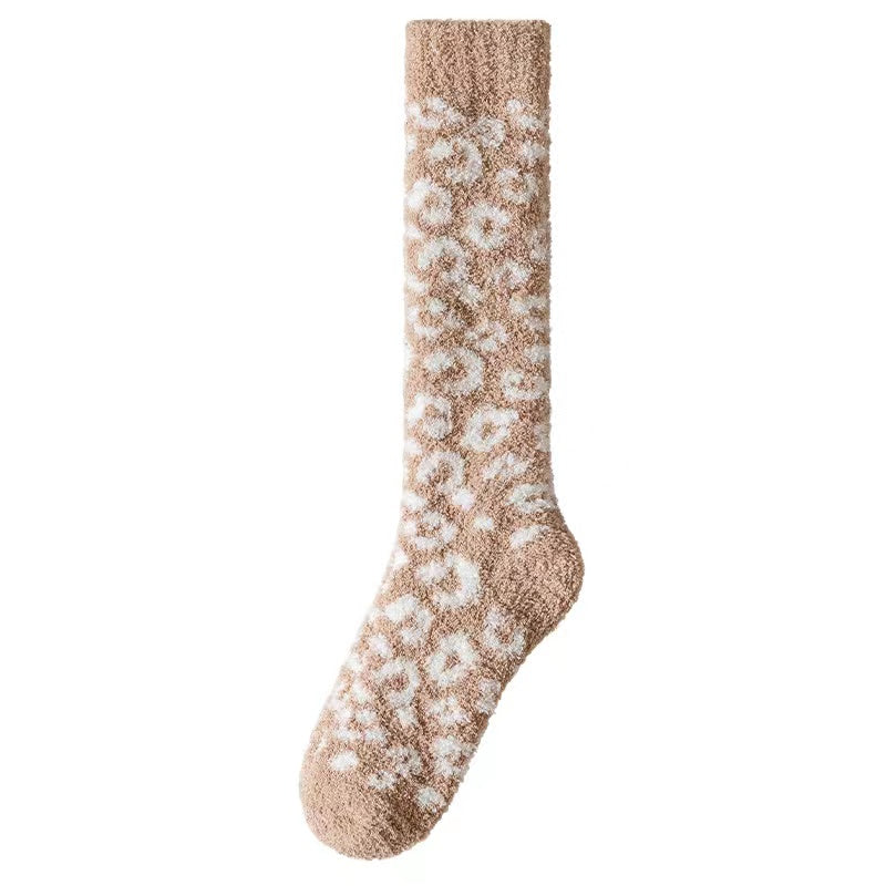 Cozy Socks women's Cozy chic Luxurious Soft - Camel and White