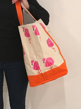 Load image into Gallery viewer, Flamingo Canvas Tote
